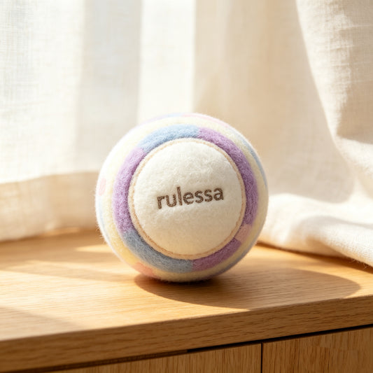 Rulessa Soft Plush Dog Fetch Ball Toy
