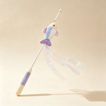 Long Handle Interactive Cat Wand Toy